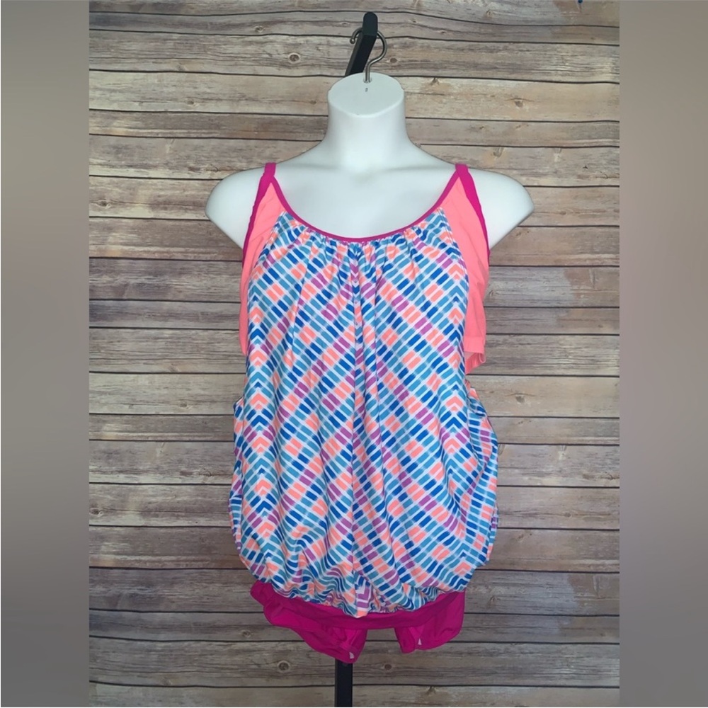 Colorful Geometric Print Tank Top